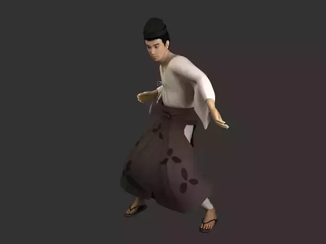 Traditional Japanese man with unity package