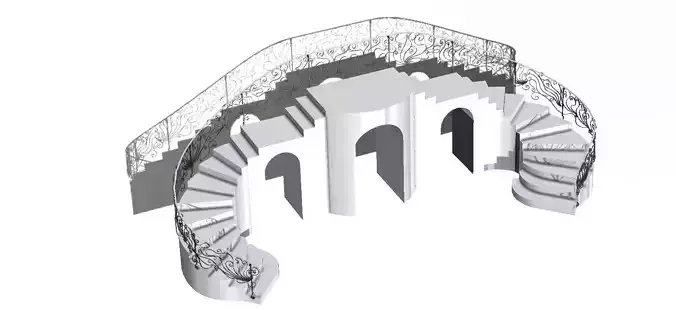 Handrail with ornaments art Cinderella