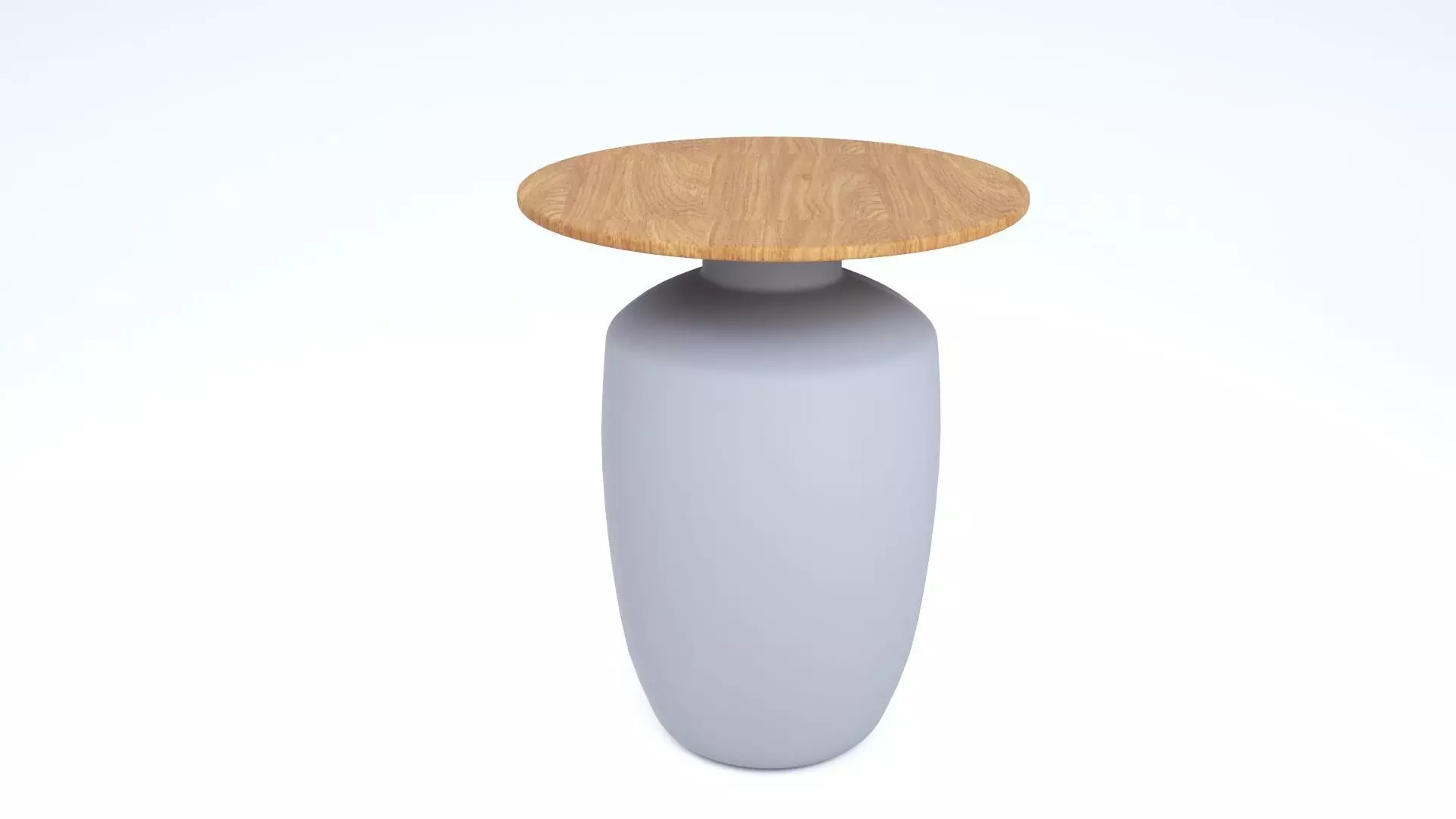 027 TEAK CERAMIC SIDE TABLE Low-poly 3D model_0