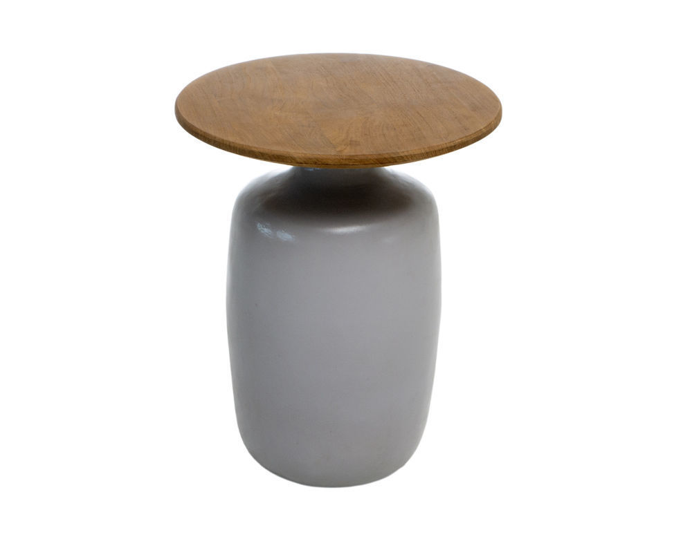 027 TEAK CERAMIC SIDE TABLE Low-poly 3D model_1