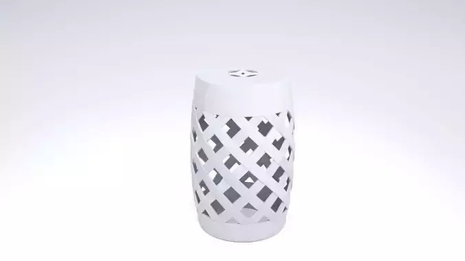 022 GARDEN STOOL  WHITE