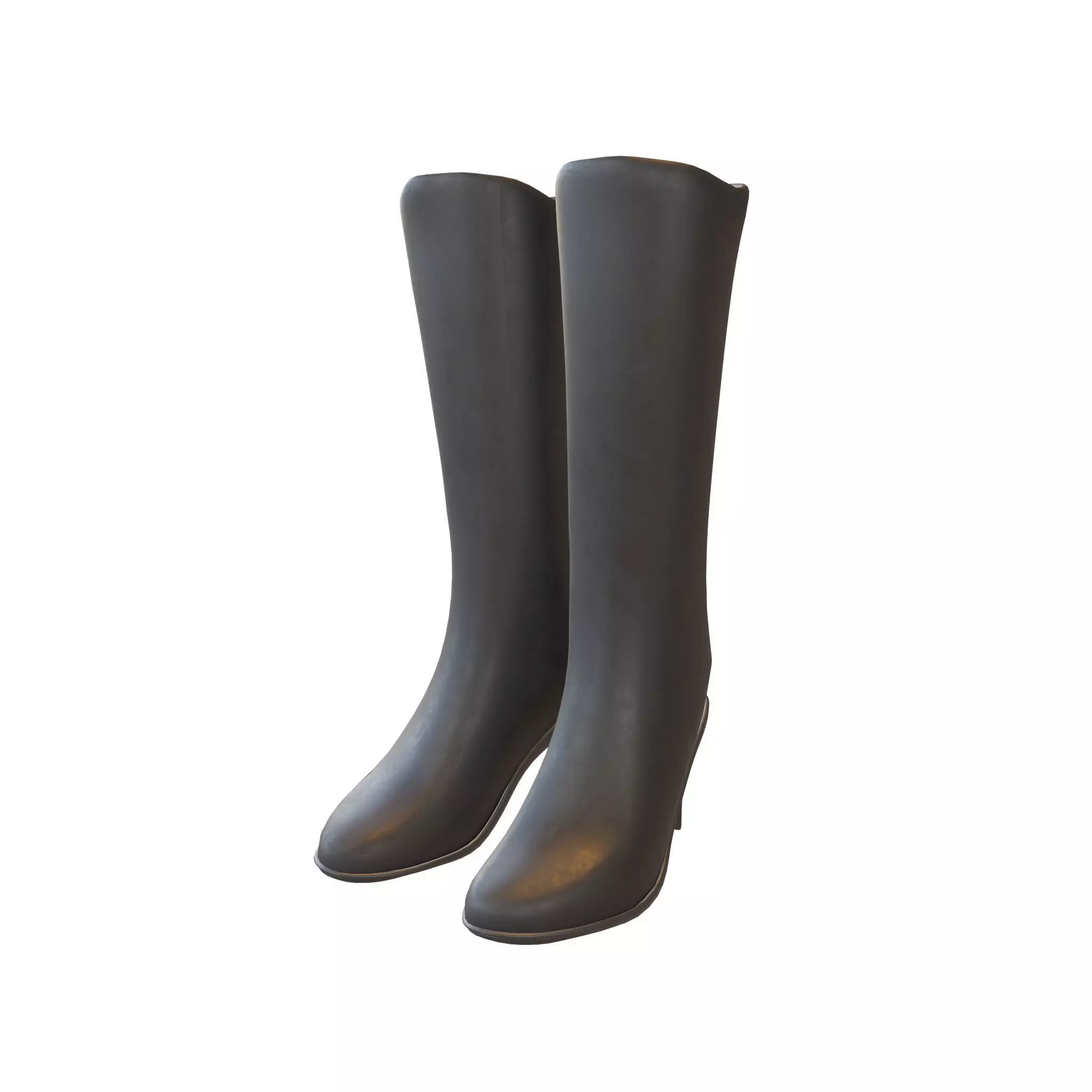 Knee Boots V1 001 Low-poly 3D model_0