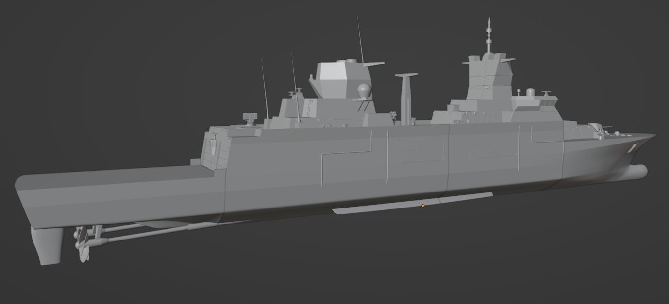 1-350 scale german F125-class Frigate 3D print model_11