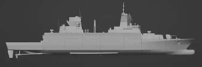 1-350 scale german F125-class Frigate 3D print model