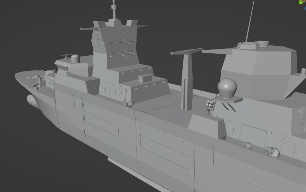 1-350 scale german F125-class Frigate 3D print model_6