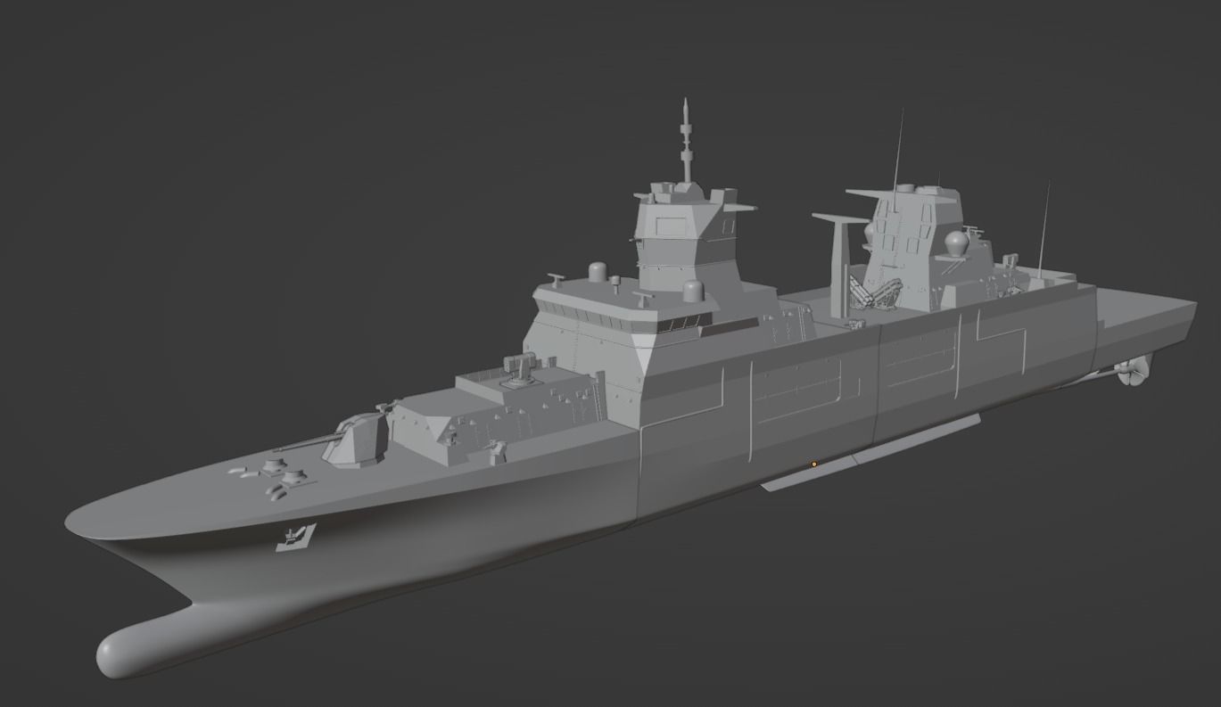 1-350 scale german F125-class Frigate 3D print model_4