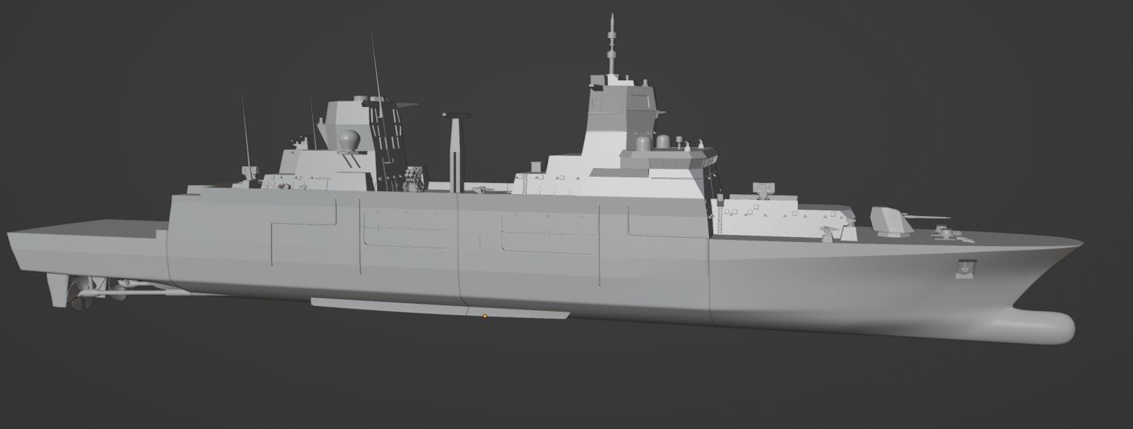 1-350 scale german F125-class Frigate 3D print model_8