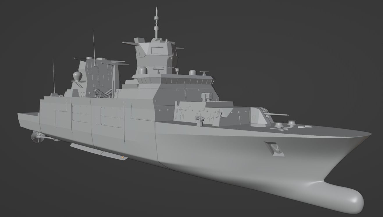 1-350 scale german F125-class Frigate 3D print model_9