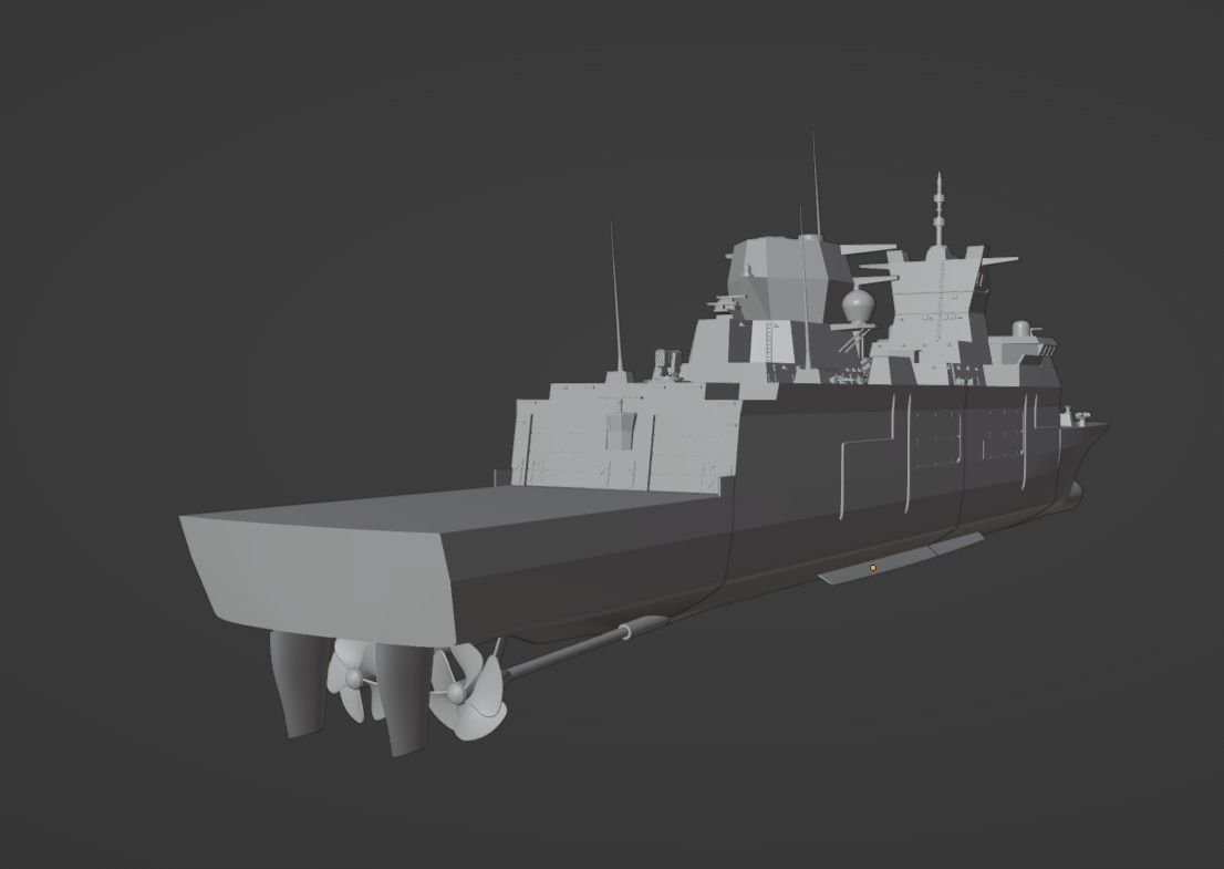 1-350 scale german F125-class Frigate 3D print model_12