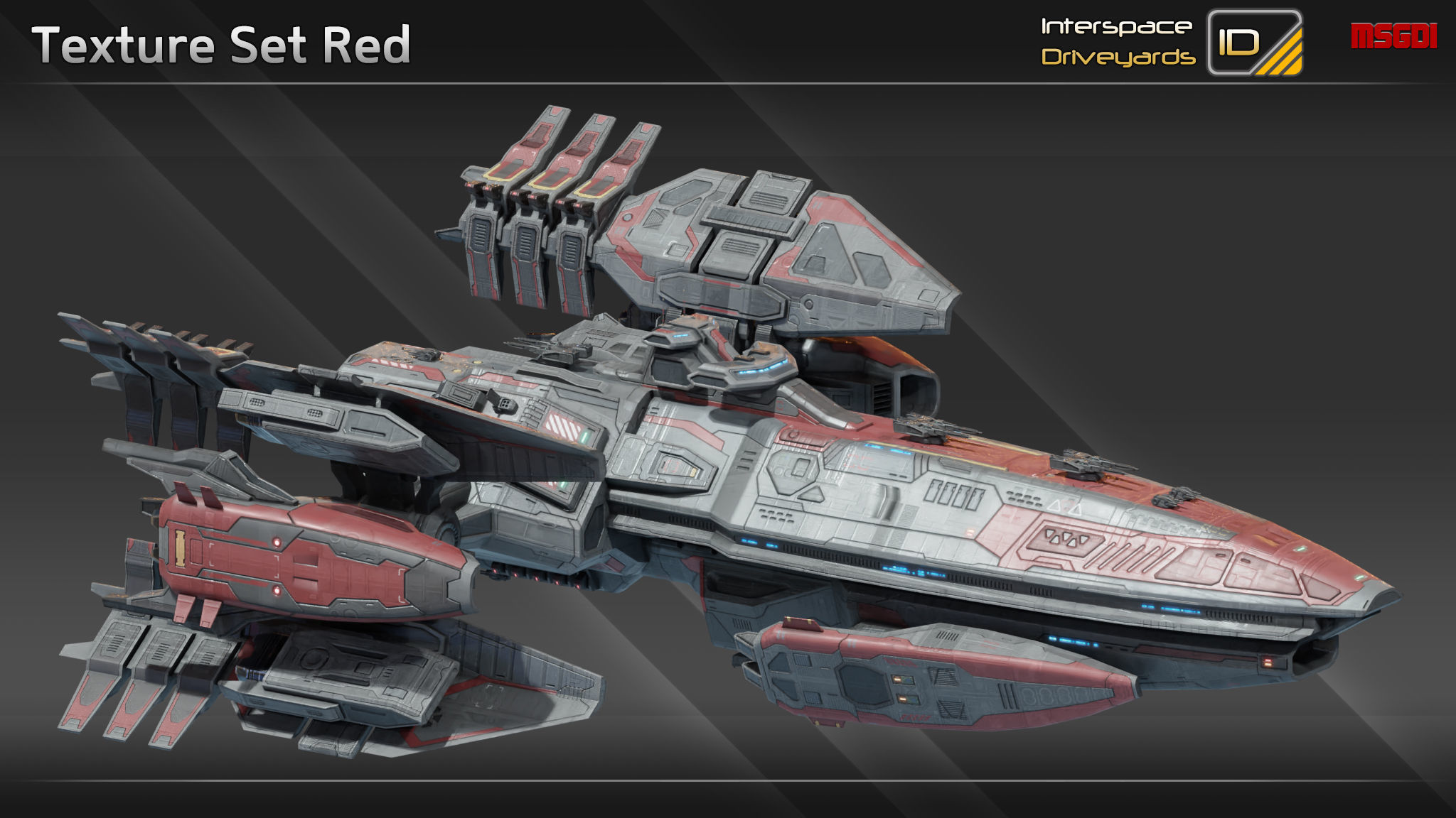 Pilgrim Class Battleship Low-poly 3D model_12