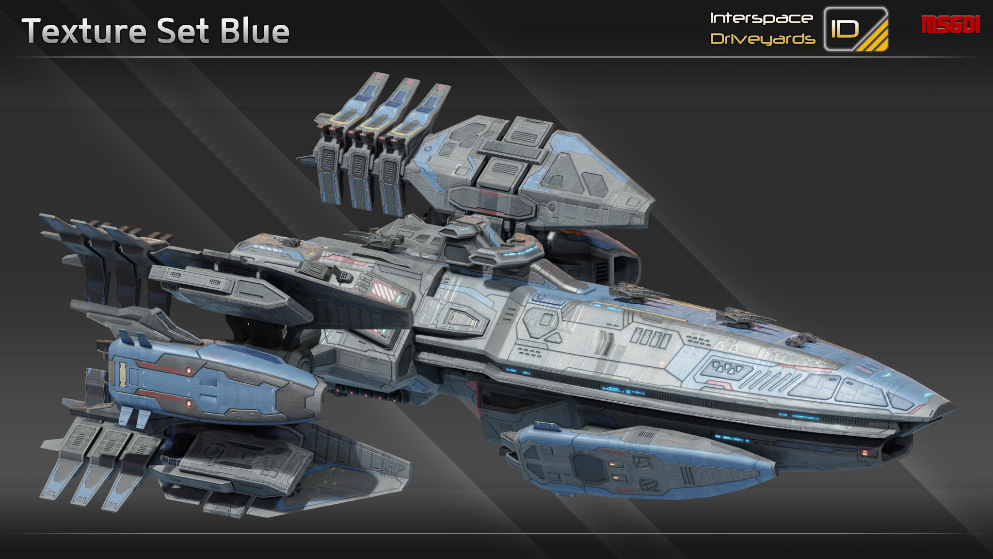 Pilgrim Class Battleship Low-poly 3D model_9