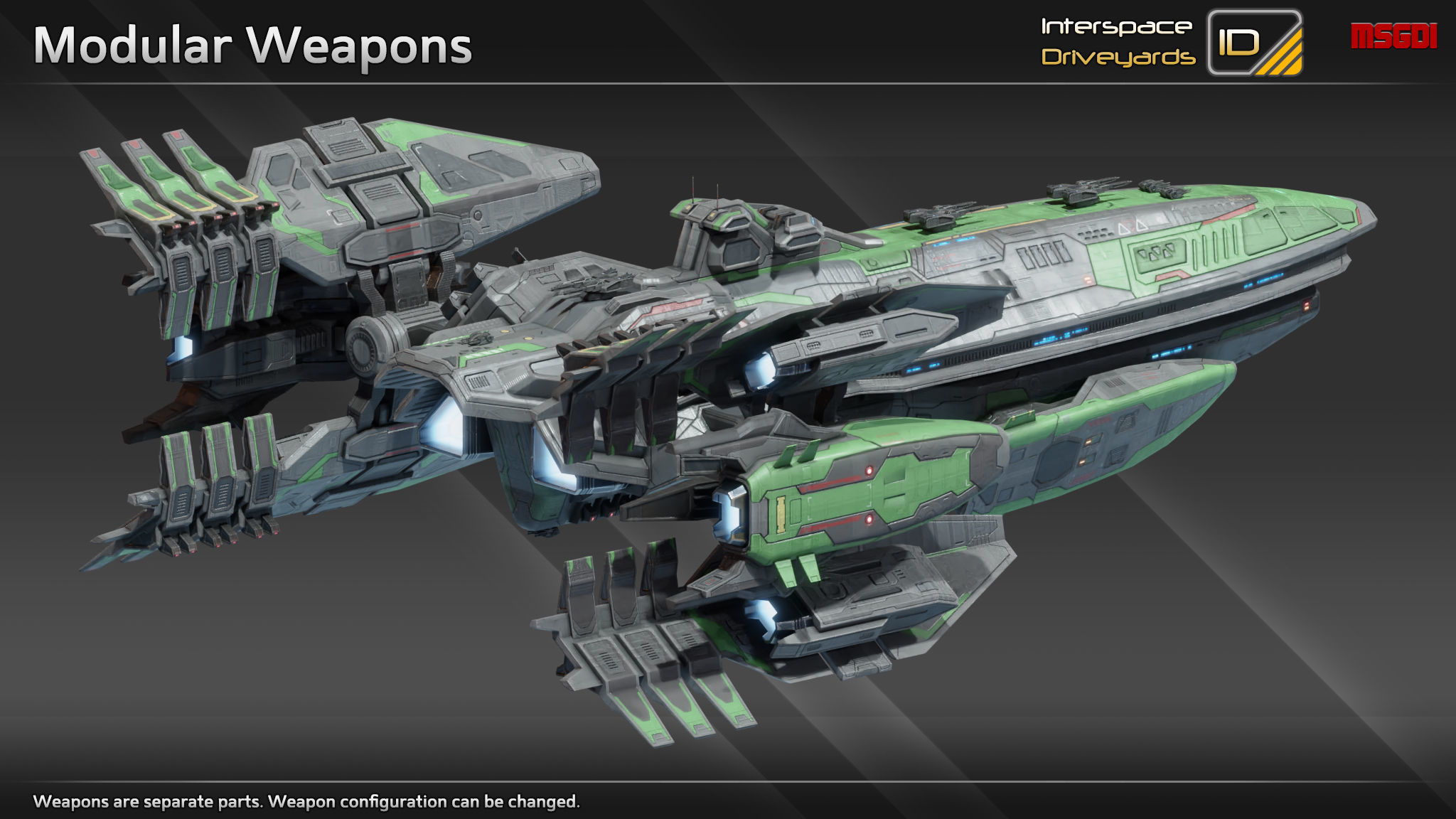 Pilgrim Class Battleship Low-poly 3D model_7