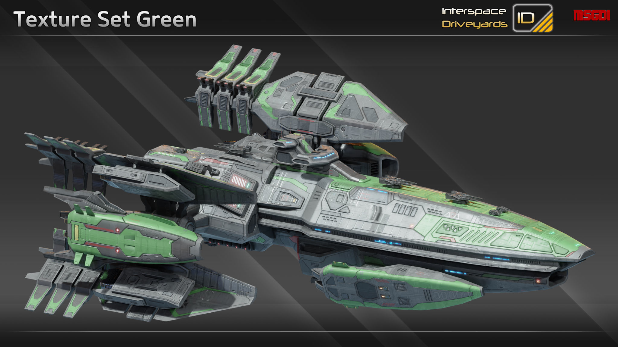 Pilgrim Class Battleship Low-poly 3D model_10