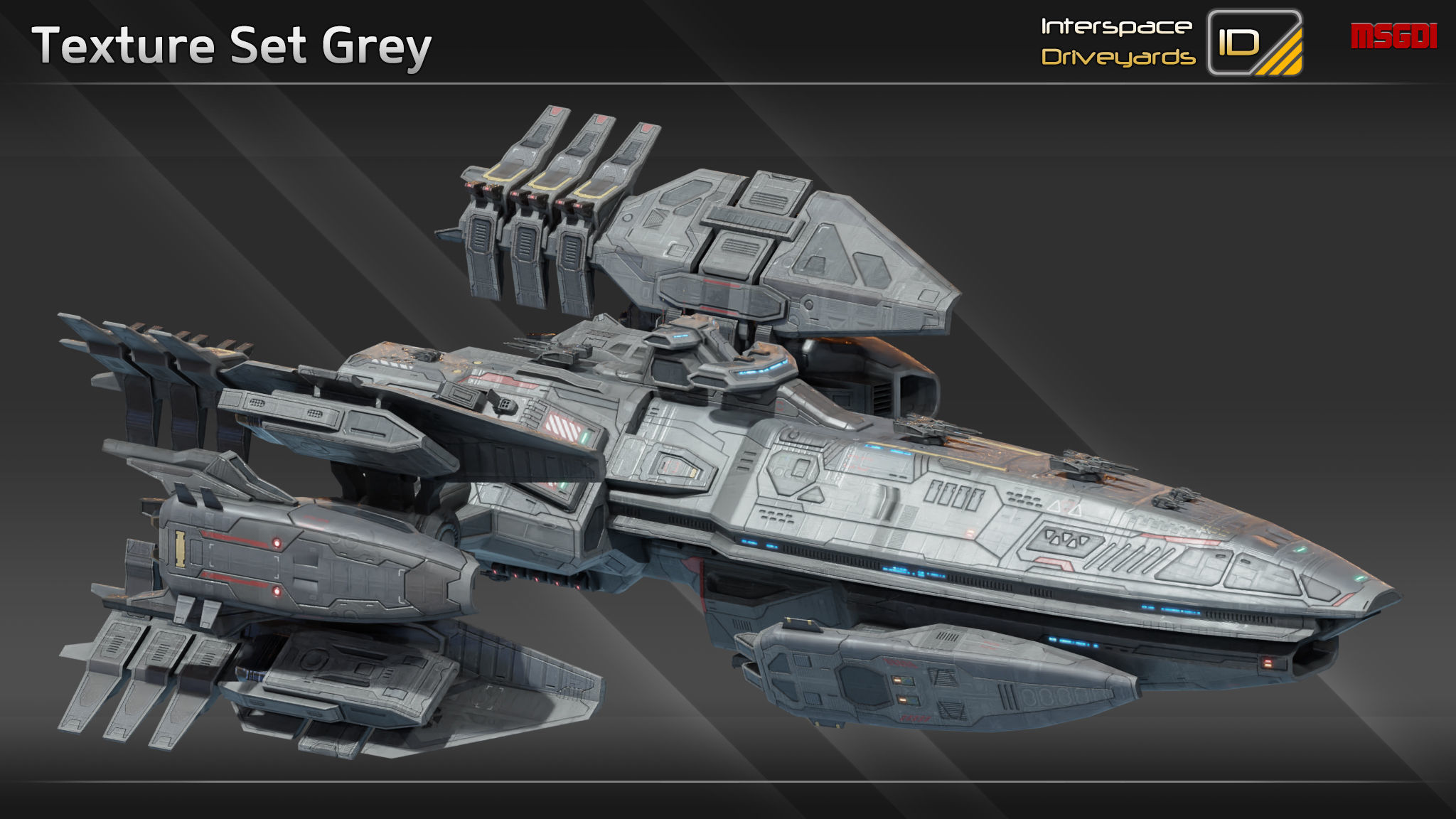 Pilgrim Class Battleship Low-poly 3D model_11