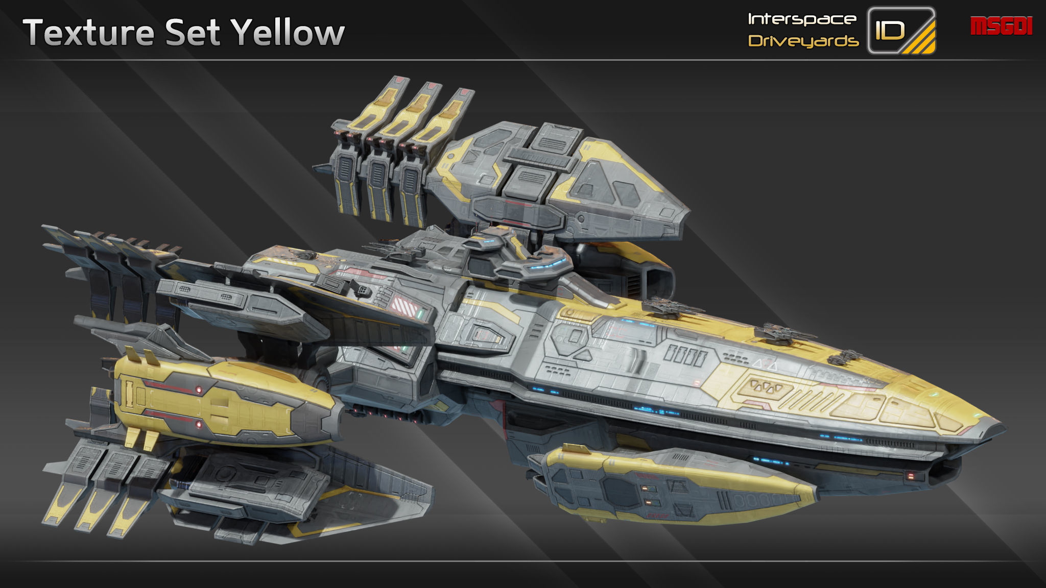 Pilgrim Class Battleship Low-poly 3D model_13