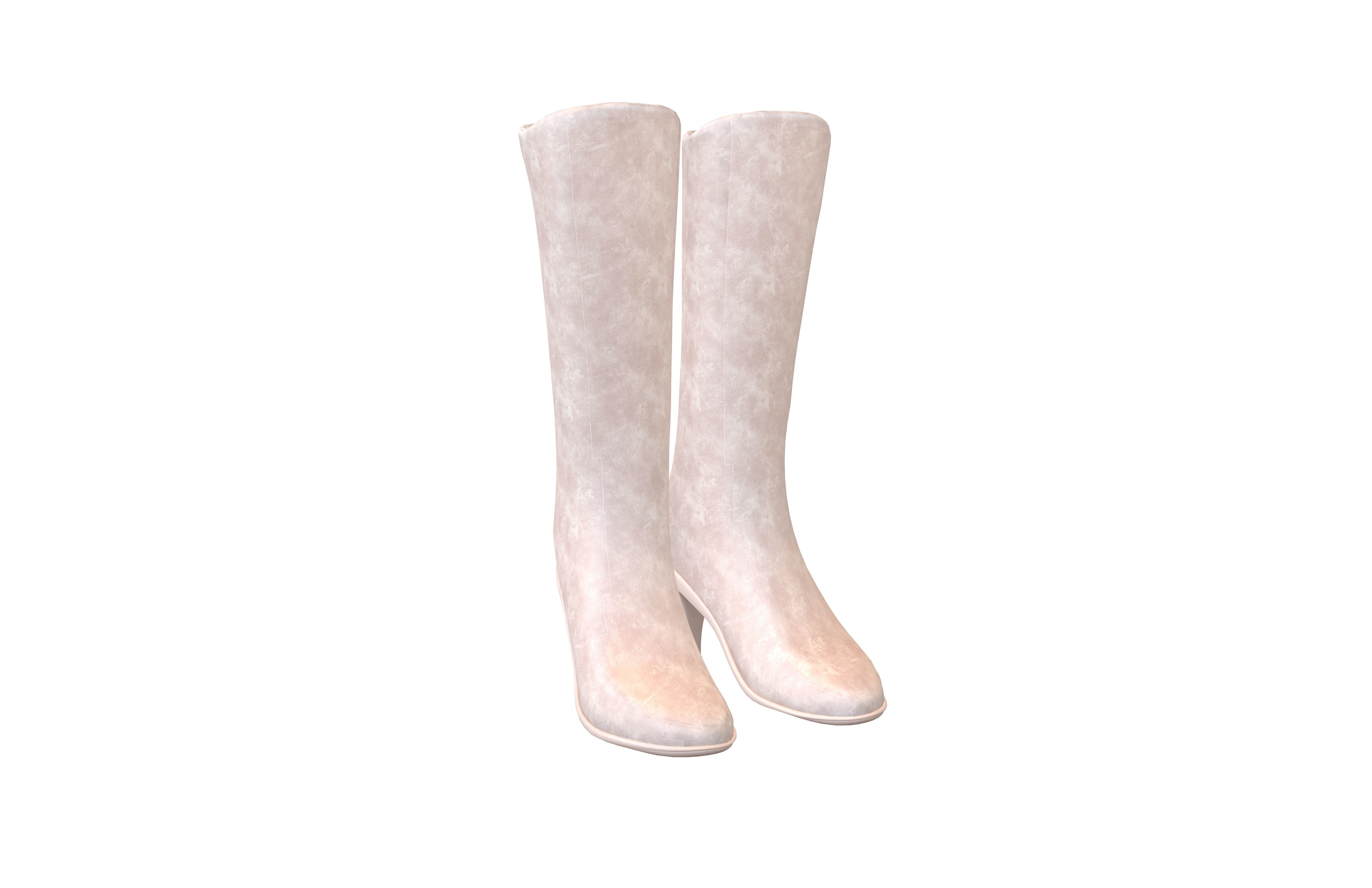 Knee Boots V1 006 Low-poly 3D model_1