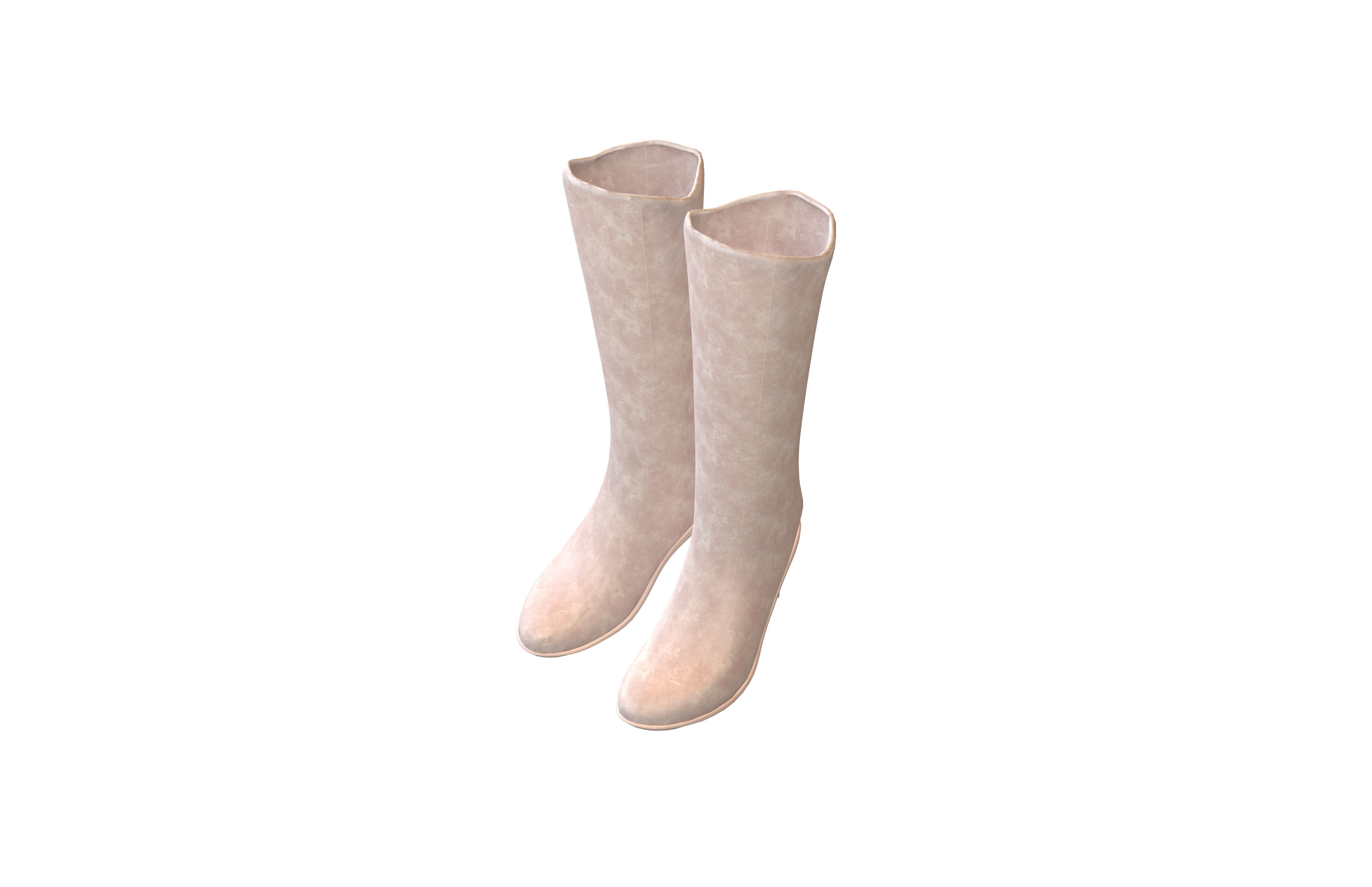 Knee Boots V1 006 Low-poly 3D model_2