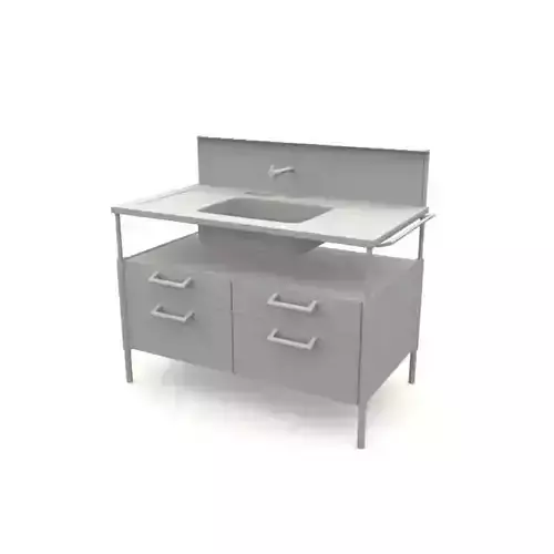 Retro Flecked Kitchen Sink