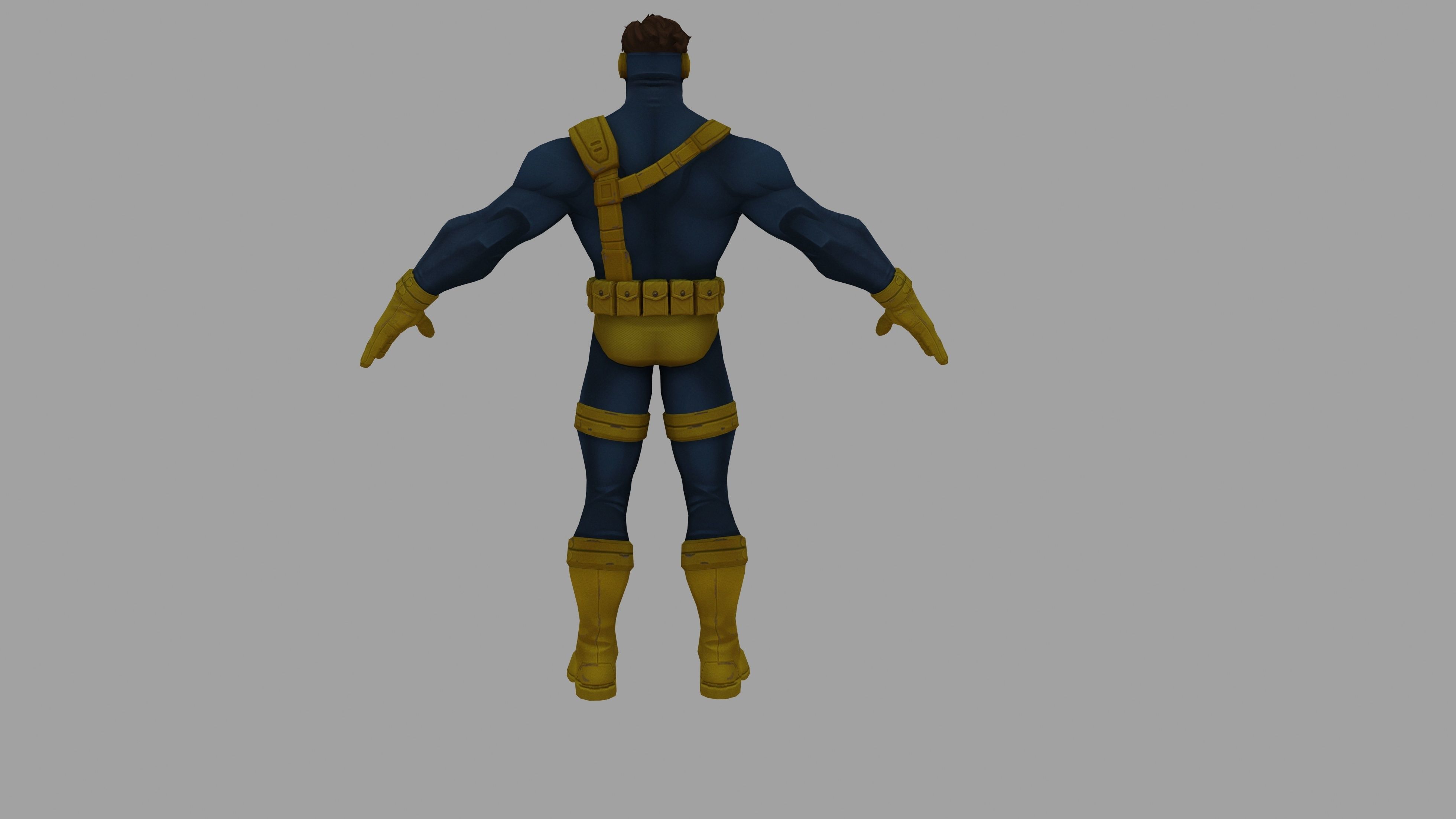 Scott Summers Cyclops Classic Low-poly 3D model_12