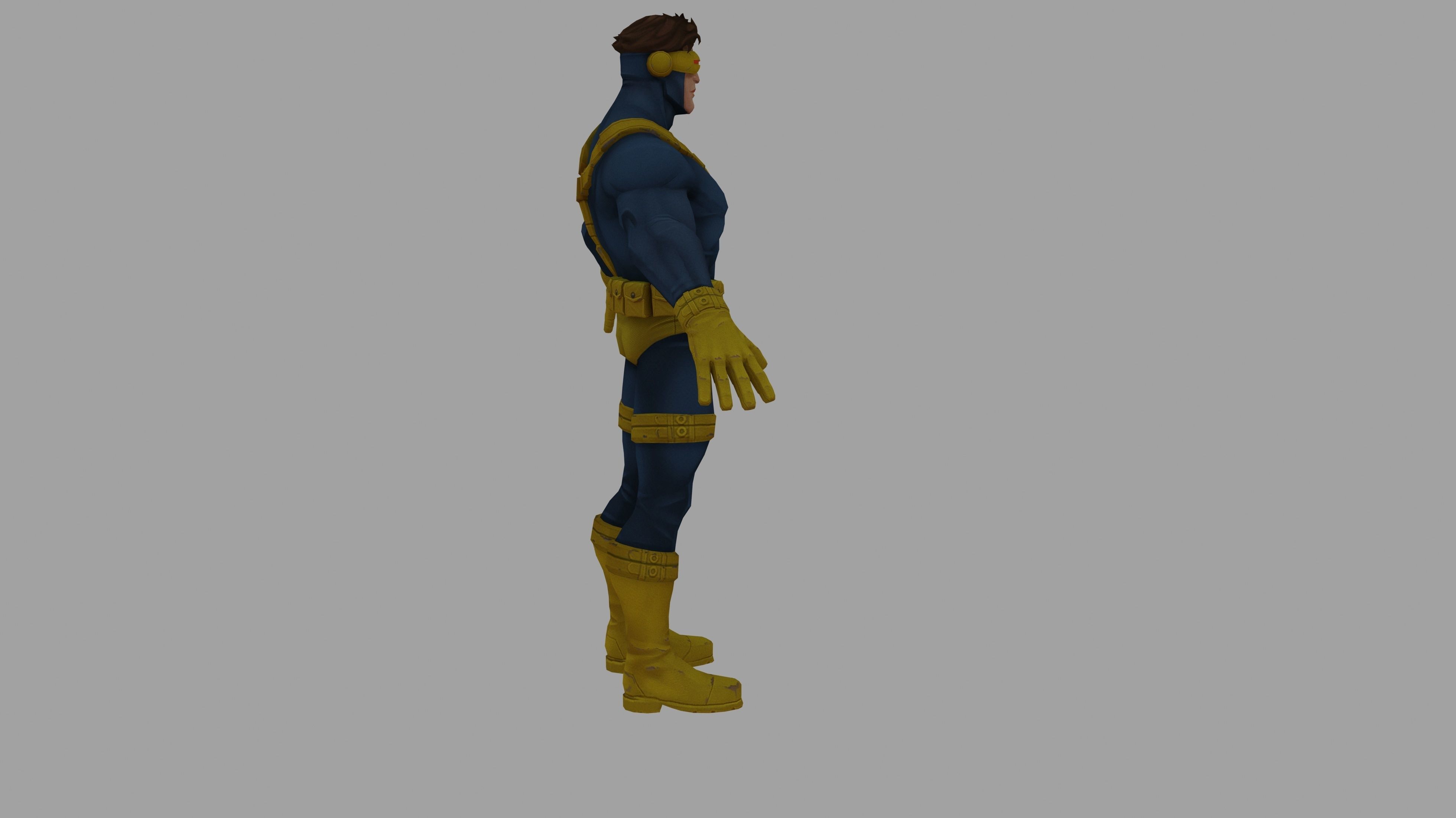 Scott Summers Cyclops Classic Low-poly 3D model_4