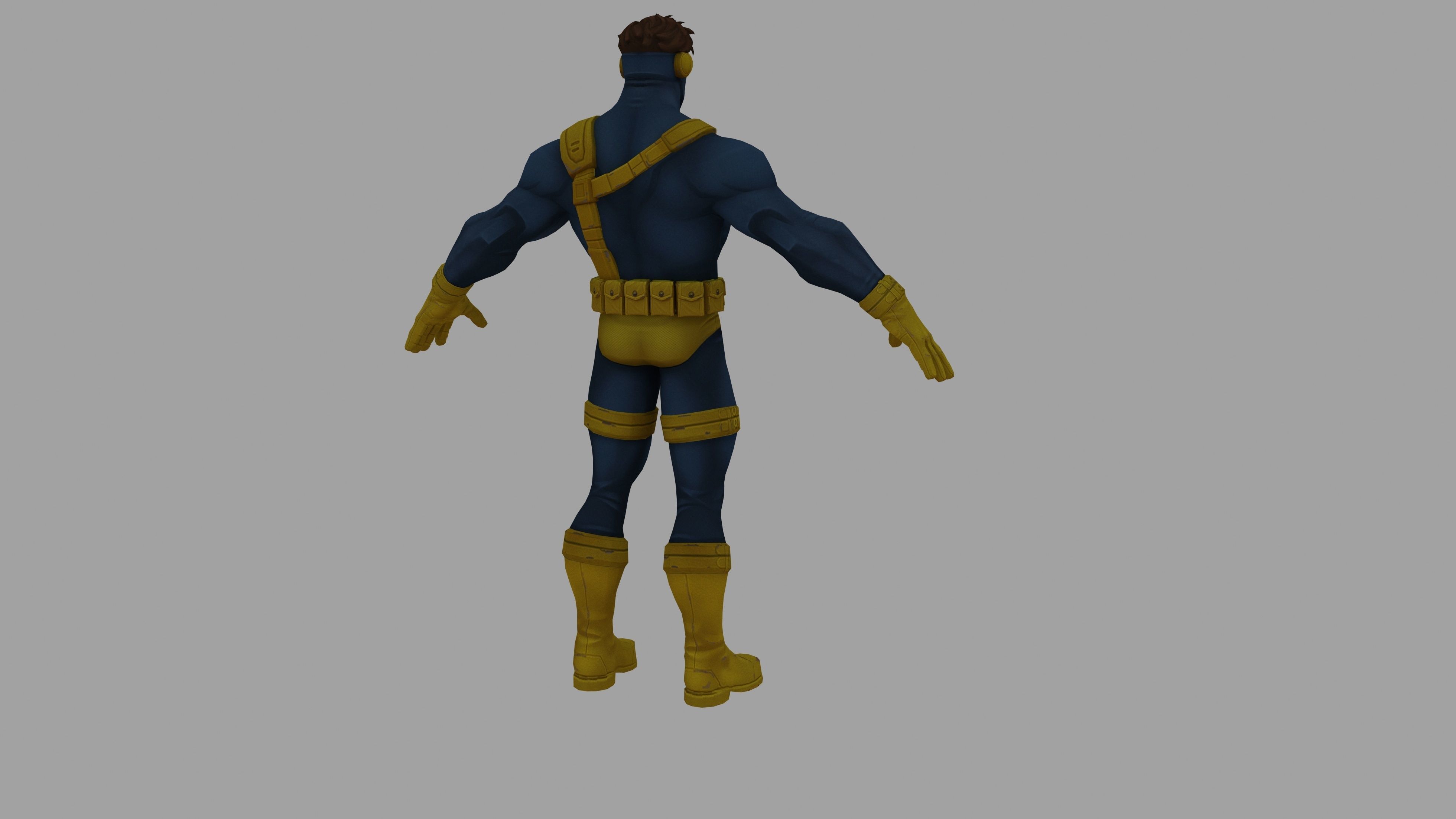 Scott Summers Cyclops Classic Low-poly 3D model_13