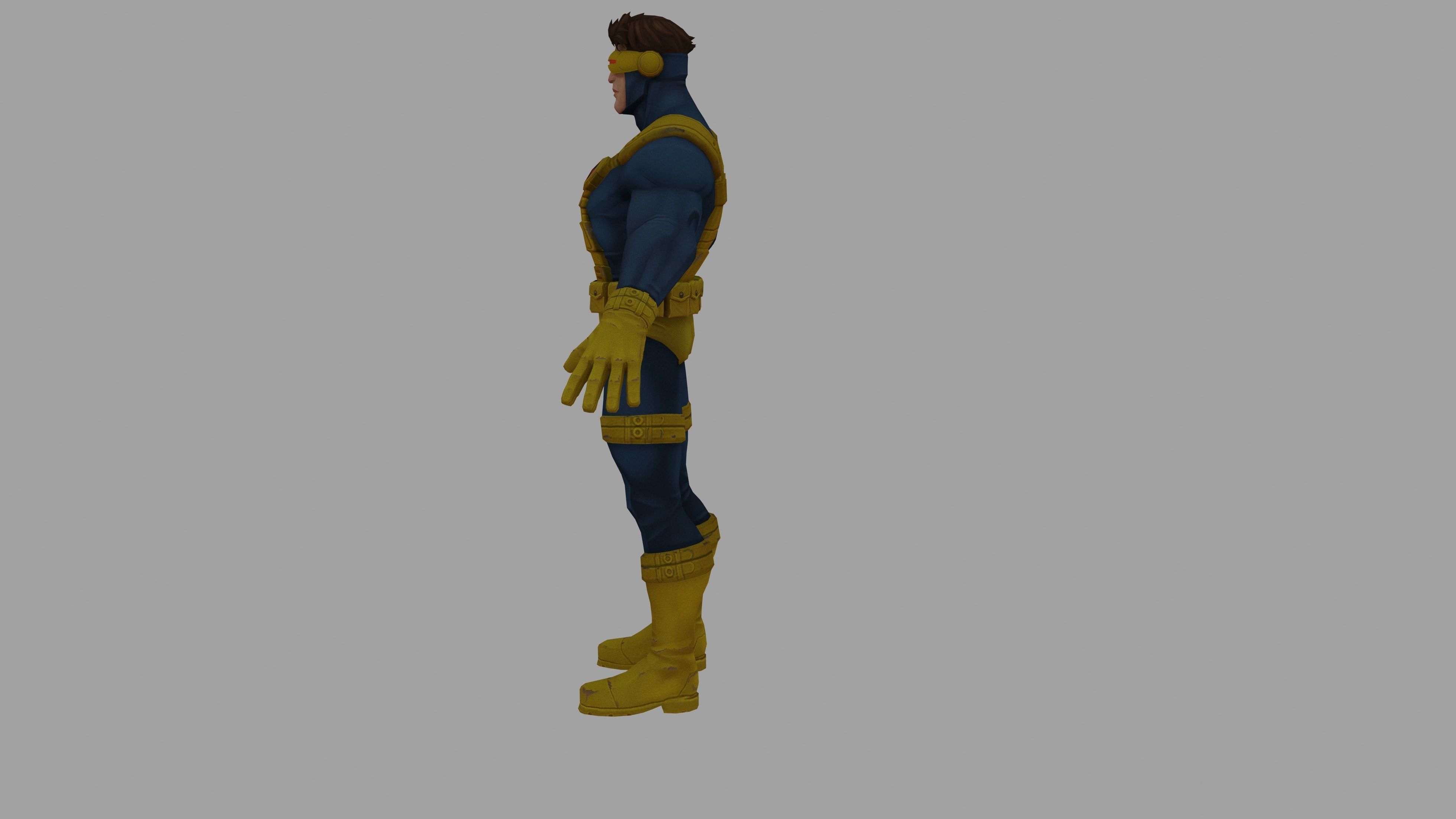 Scott Summers Cyclops Classic Low-poly 3D model_9