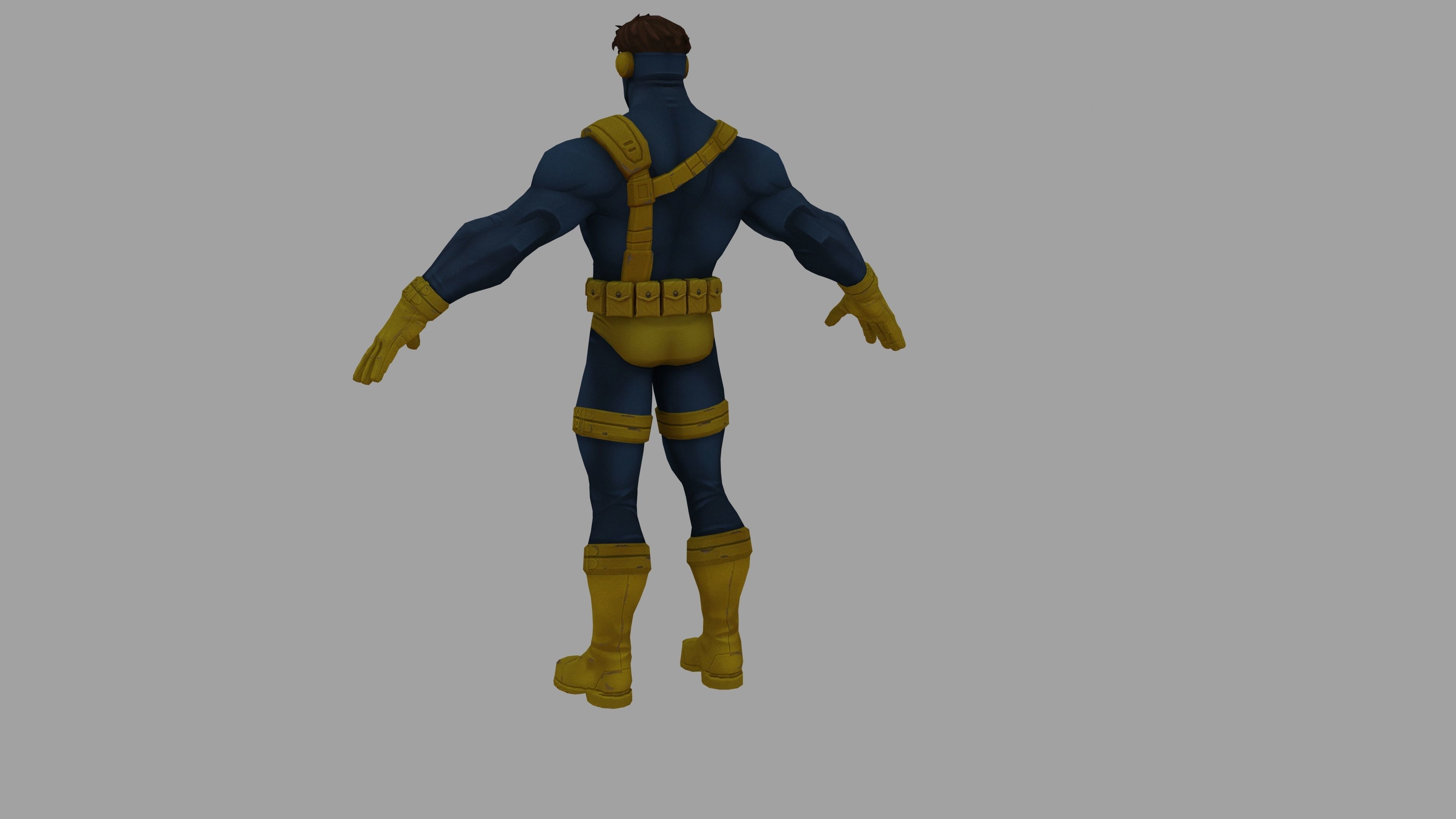 Scott Summers Cyclops Classic Low-poly 3D model_11