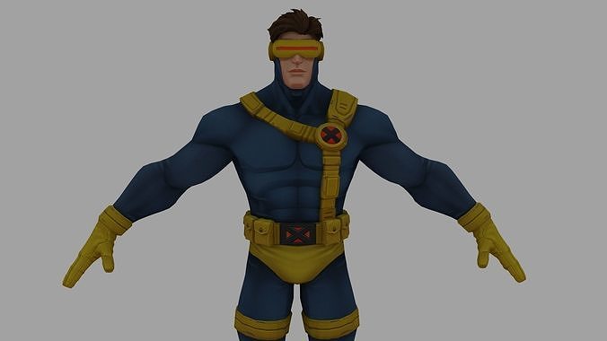 Scott Summers Cyclops Classic Low-poly 3D model
