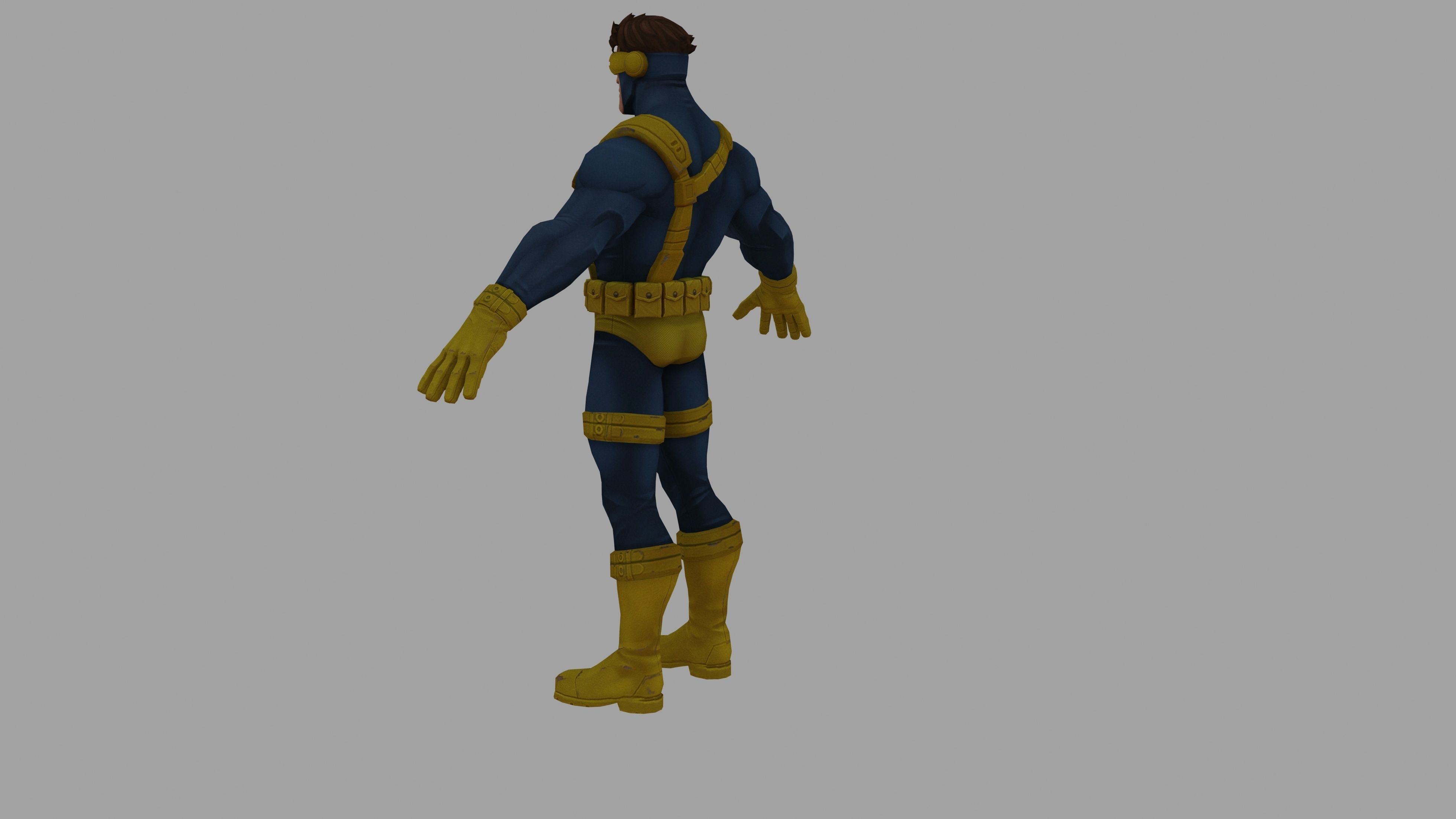 Scott Summers Cyclops Classic Low-poly 3D model_10