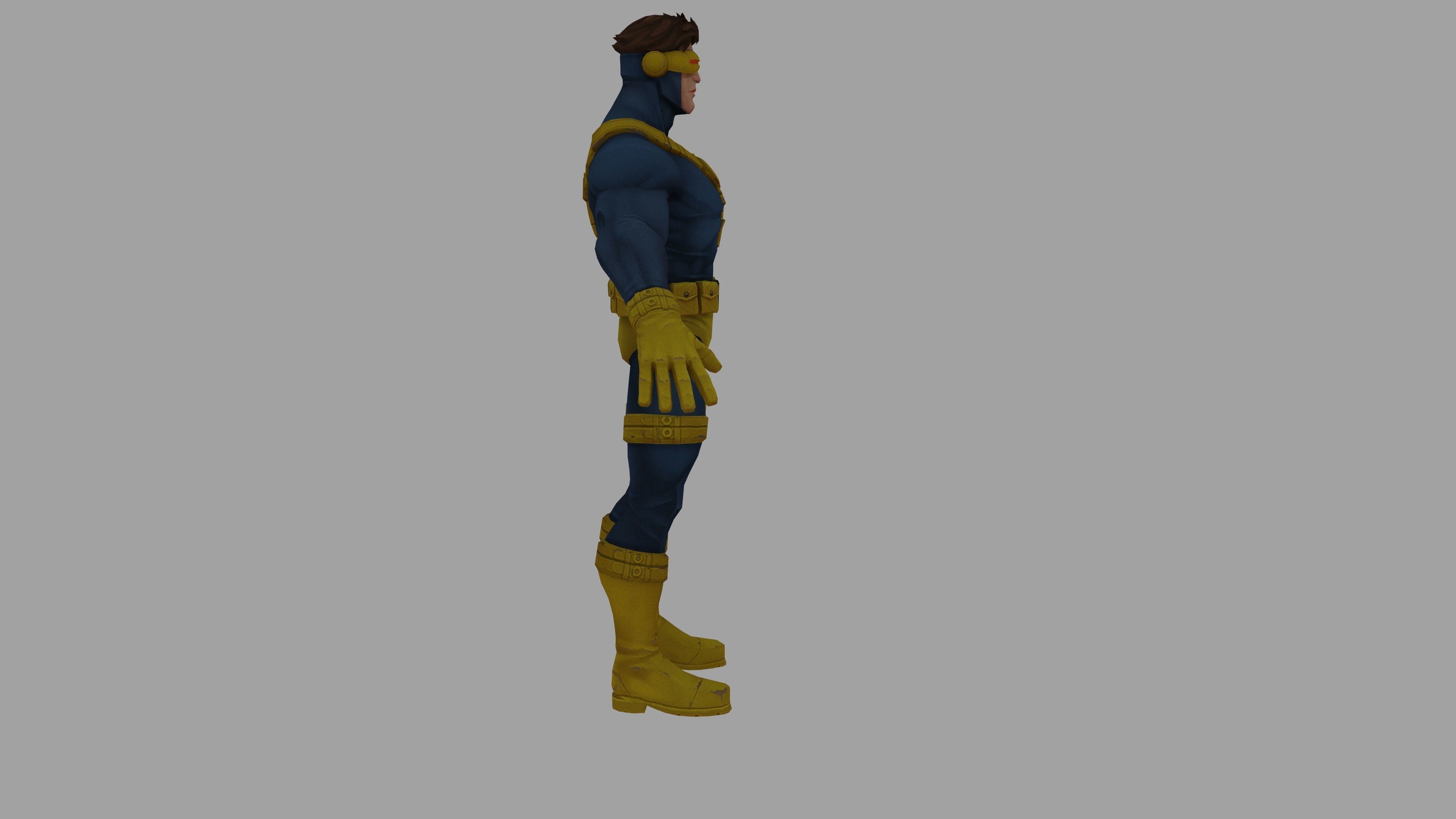 Scott Summers Cyclops Classic Low-poly 3D model_5