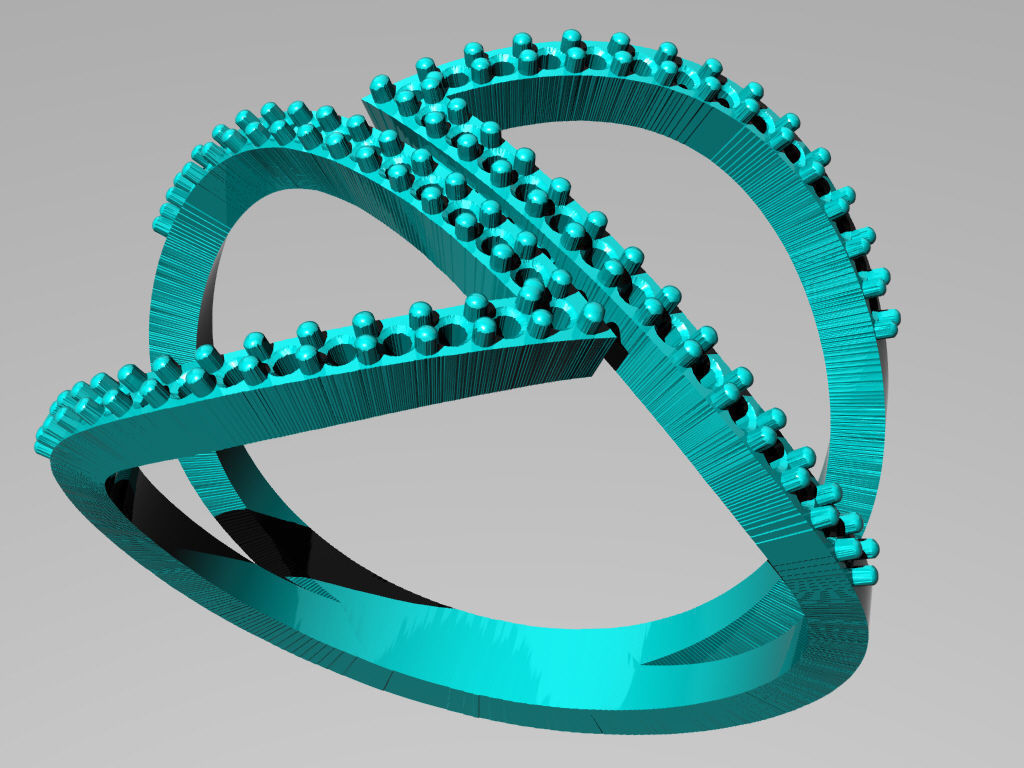 D012-TEL gold ring with diamonds 3D print model_3