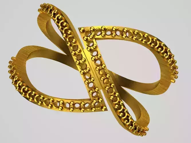 D012-TEL gold ring with diamonds