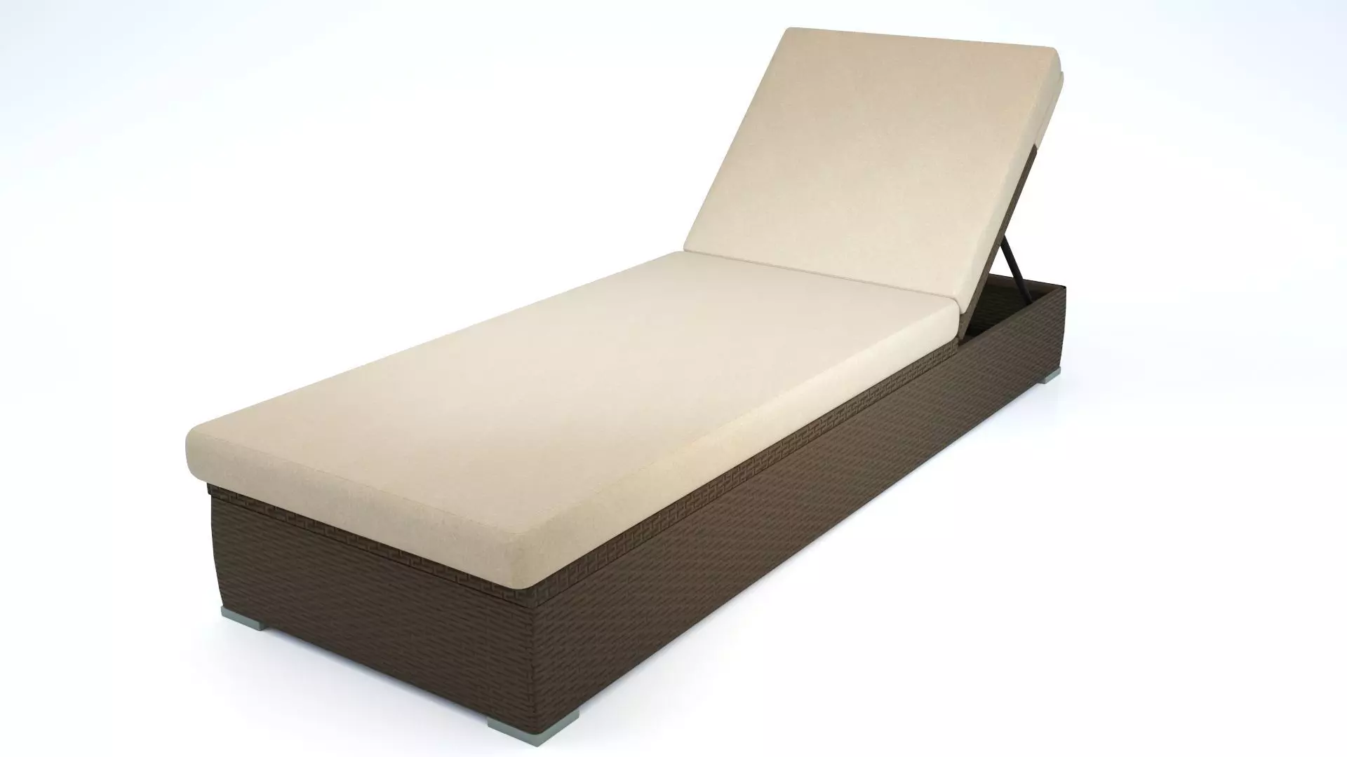 003 BALI SUNBED Low-poly 3D model_0