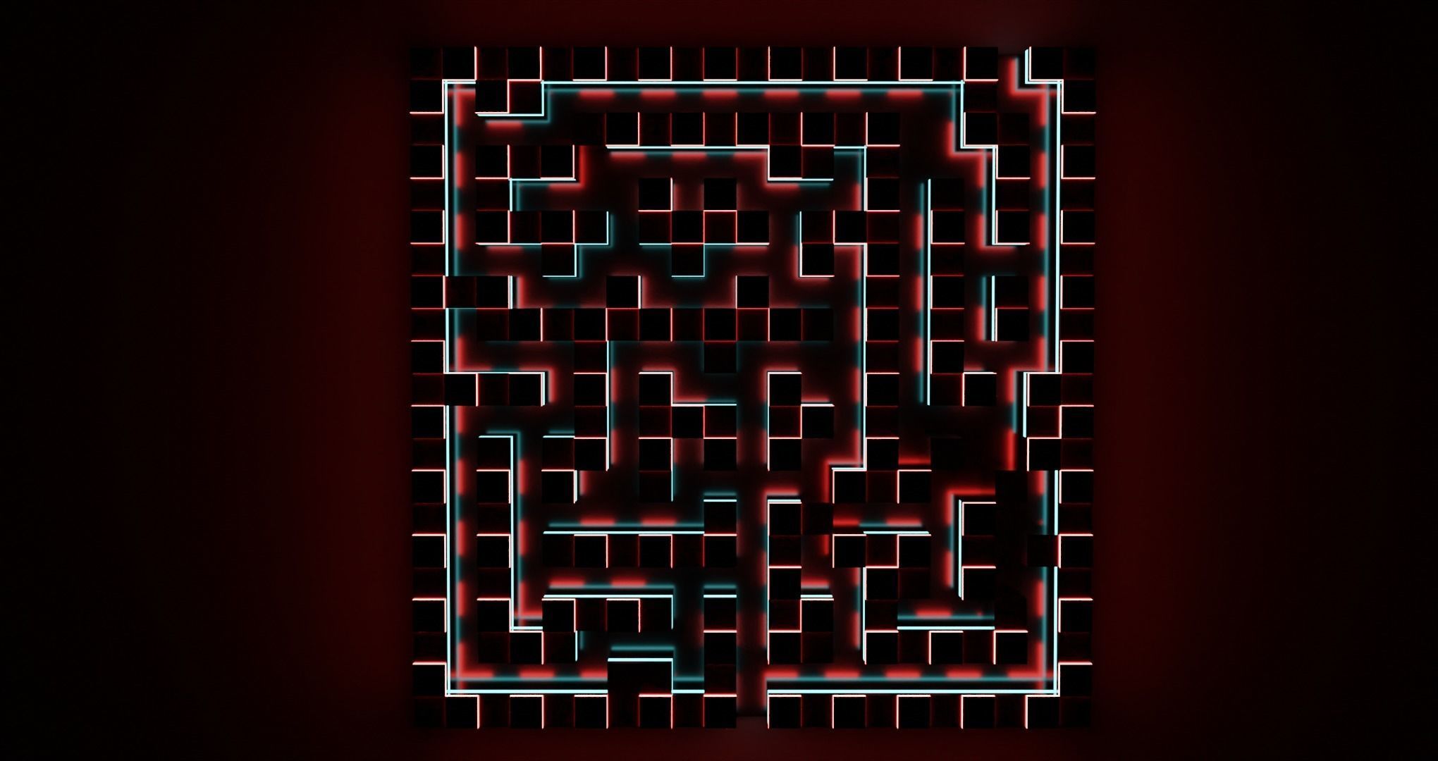 Cyber Maze v1 Low-poly 3D model_7