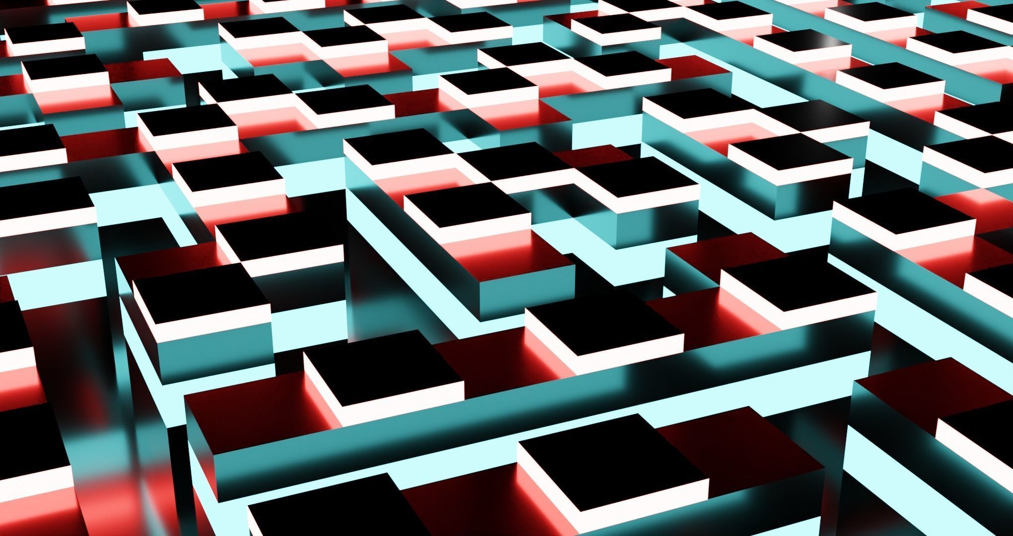 Cyber Maze v1 Low-poly 3D model_6