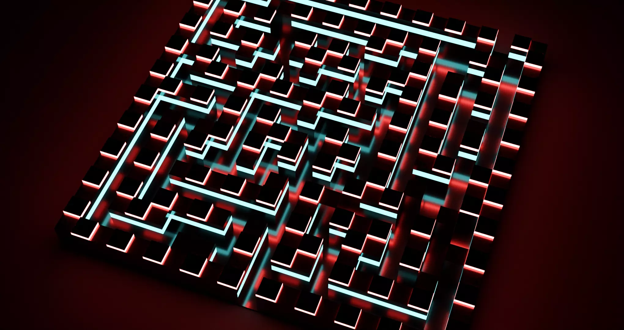 Cyber Maze v1 Low-poly 3D model_0