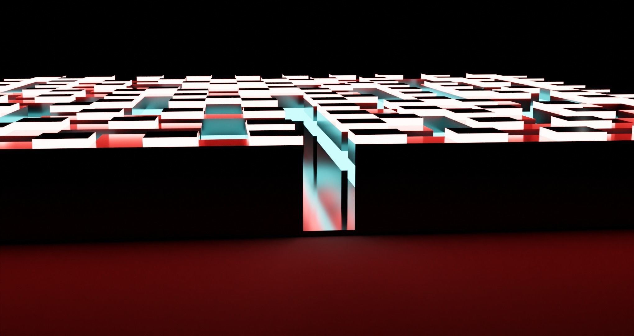 Cyber Maze v1 Low-poly 3D model_3