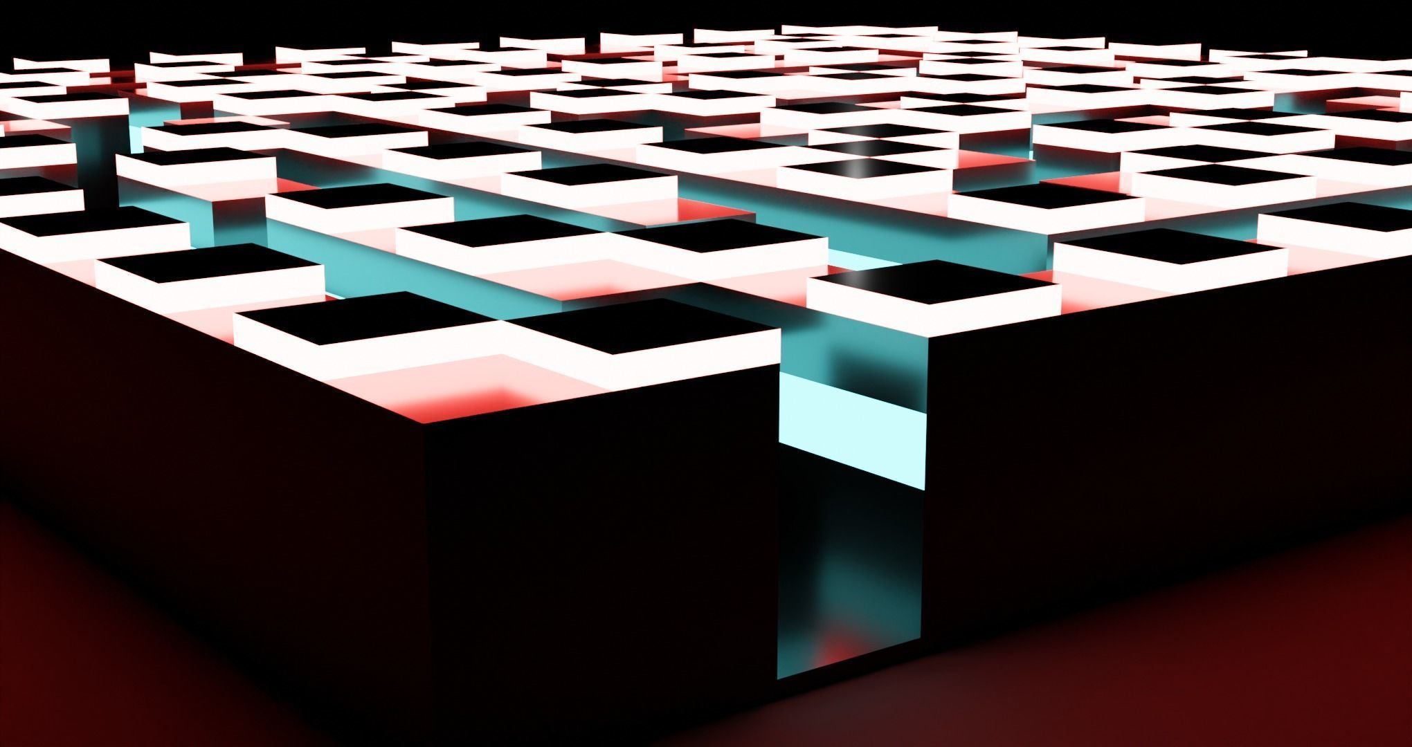 Cyber Maze v1 Low-poly 3D model_1