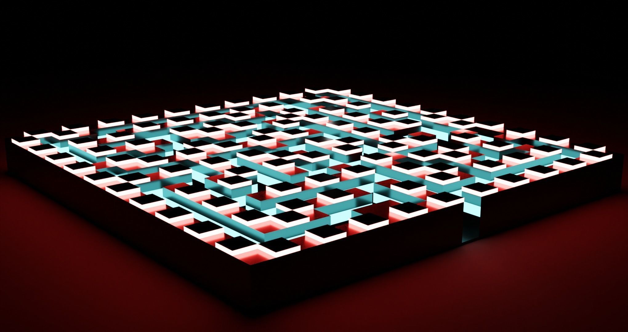 Cyber Maze v1 Low-poly 3D model_2