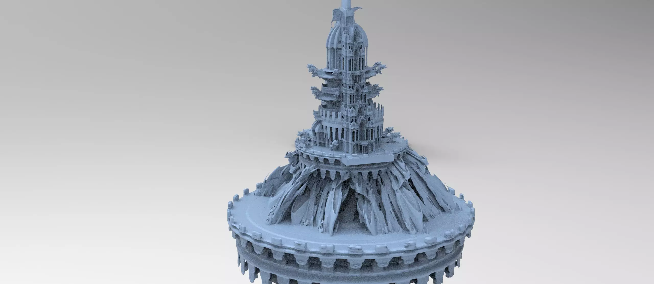 Necromancer island tower 3D model_1