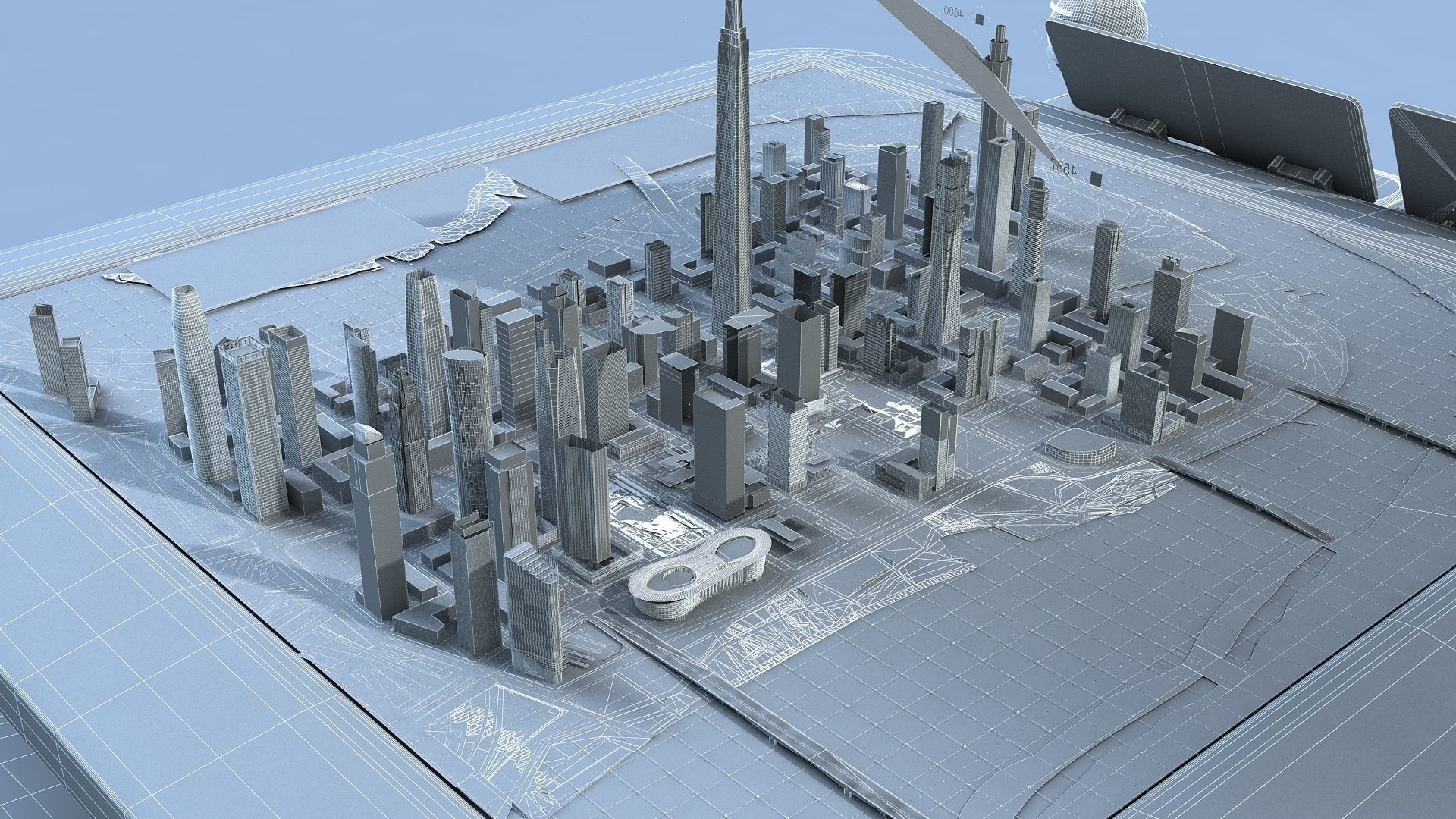 Sci-fi Table Interactive Holographic Table 3D model_16