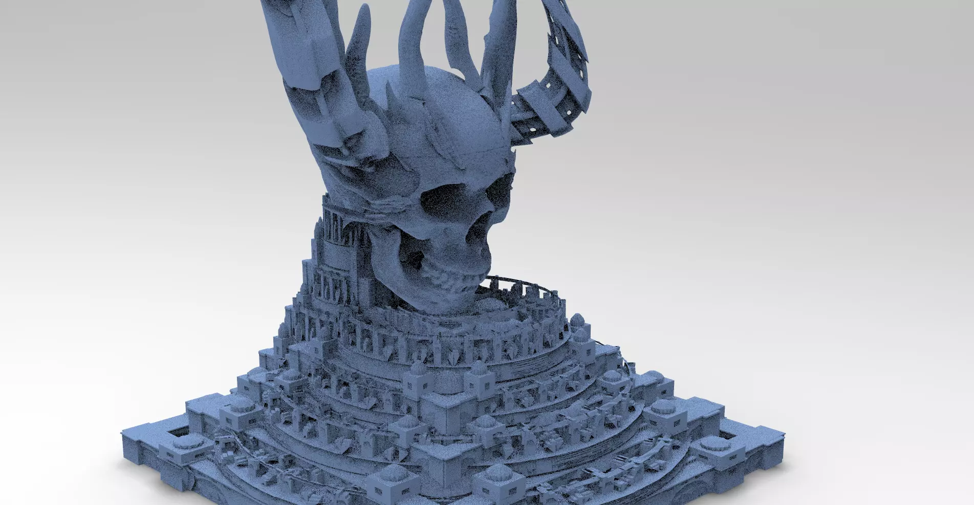 Necromancer Scull arena 8 3D model_0
