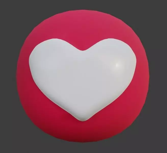 3D model heart social media Free low-poly 3D model
