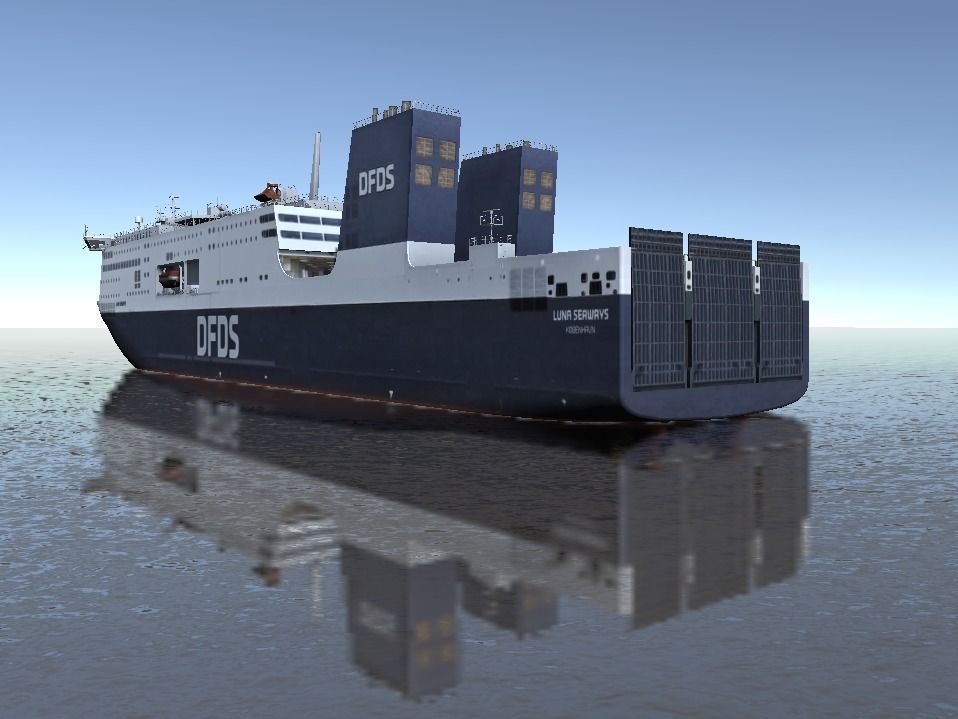 DFDSLuna Seaways Ro-Ro passenger vessel 3d low-poly model Low-poly 3D model_16