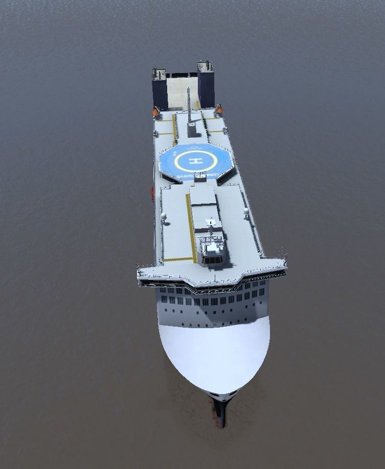 DFDSLuna Seaways Ro-Ro passenger vessel 3d low-poly model Low-poly 3D model_18