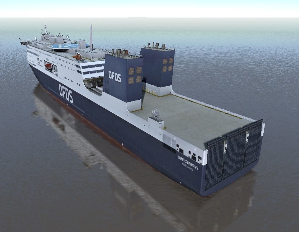 DFDSLuna Seaways Ro-Ro passenger vessel 3d low-poly model Low-poly 3D model_14