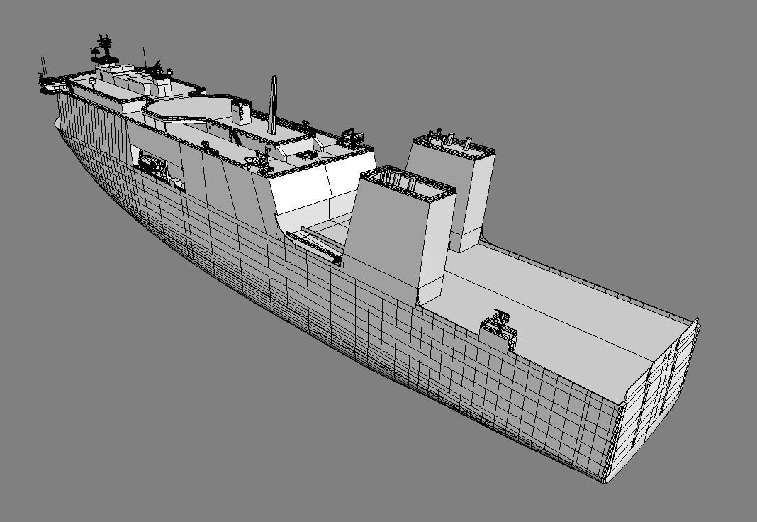 DFDSLuna Seaways Ro-Ro passenger vessel 3d low-poly model Low-poly 3D model_9