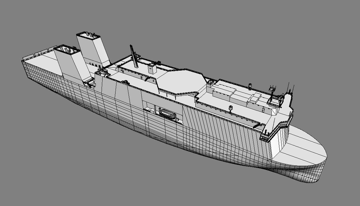 DFDSLuna Seaways Ro-Ro passenger vessel 3d low-poly model Low-poly 3D model_8