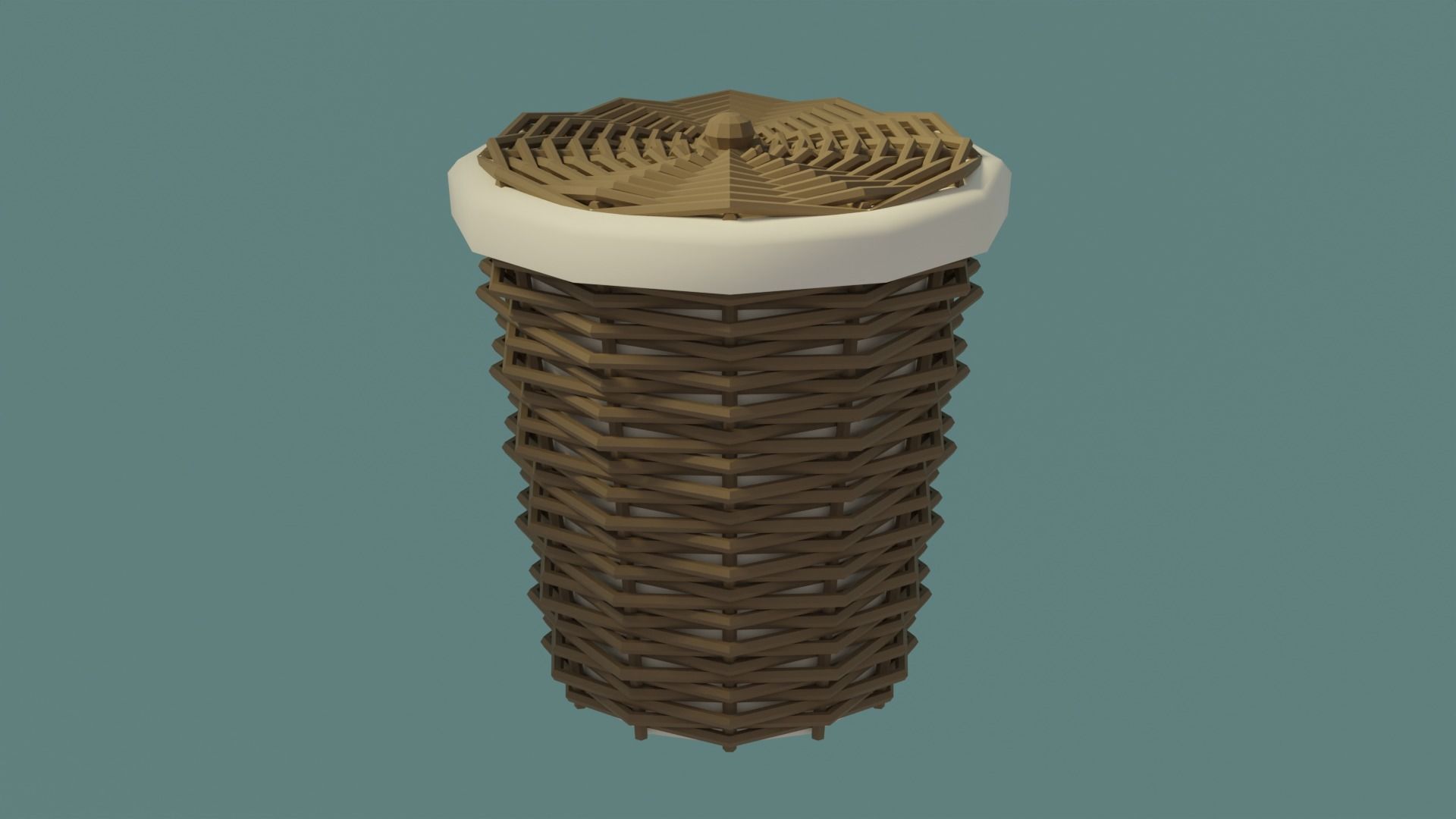 Laundry room Low-poly 3D model_5