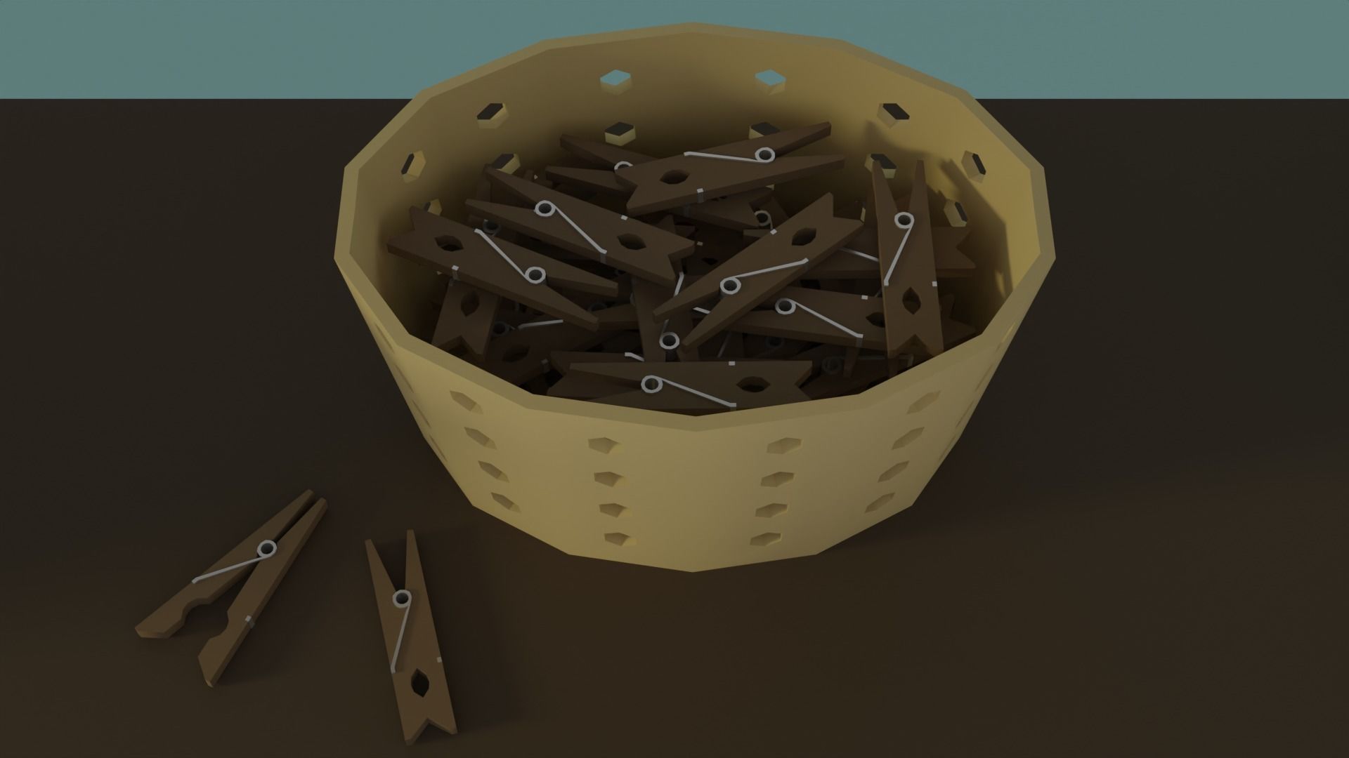 Laundry room Low-poly 3D model_25